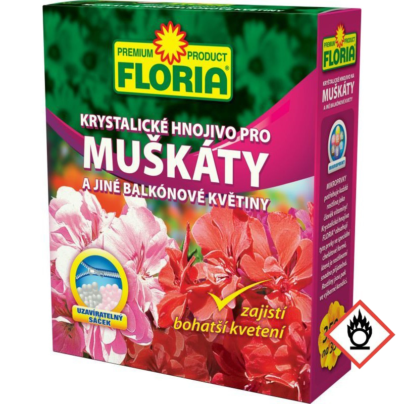 FLORIA kryštalické hnojivo pre muškáty 0,35 kg