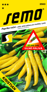 Paprika ročná Kristián chili žltá