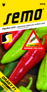 Paprika ročná Dráky F1 mierne pálivá